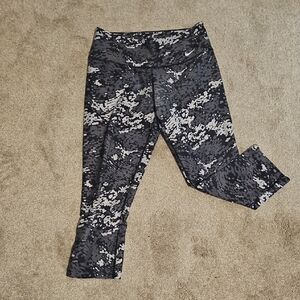 Nike Black and White Camouflage Leggings
